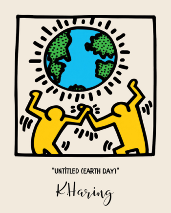 Keith   Haring   Plakat       Untitled    Earth   Day