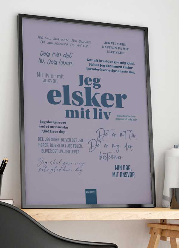 Kim   Boye - Citatplakat   Lilla   21   X   29        A4    Kr    199  -