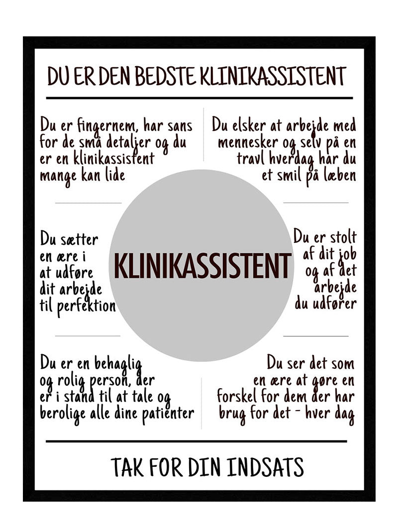 Klinikassistent   Plakat