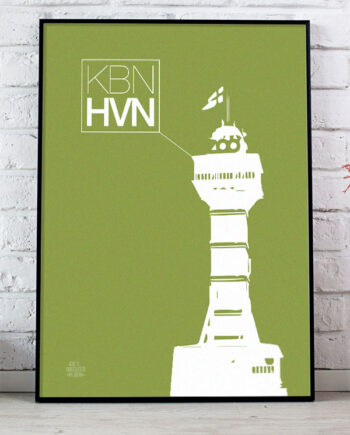 København - Plakat   Med   Zoo - Tårnet    Grøn    21   X   29        A4    Kr    199  -
