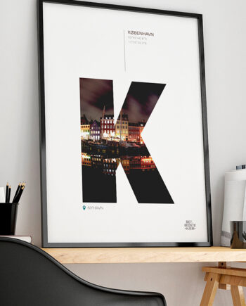 København - Plakat   Nyhavn    Nat    21   X   29        A4    Kr    199  -