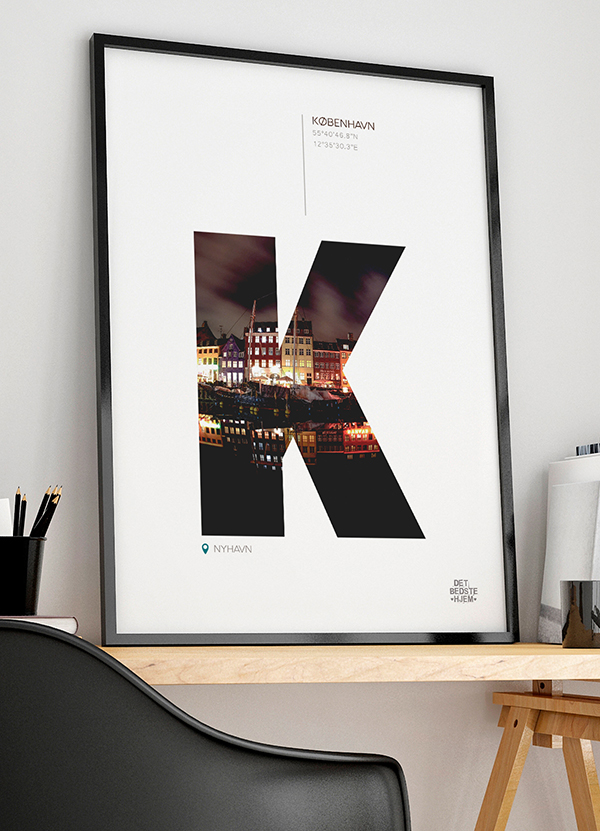 København - Plakat Nyhavn Nat 21 X 29 A4 Kr 199 -