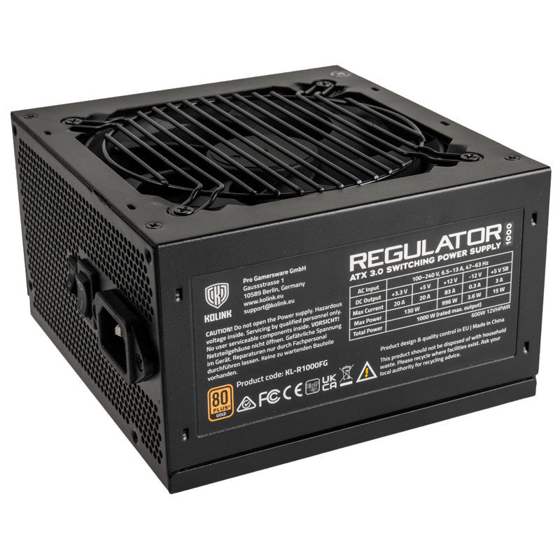 Kolink   Kl - R1000fg   Psu    Gen5    Gold   1000w    Atx            600w   12vhpwr