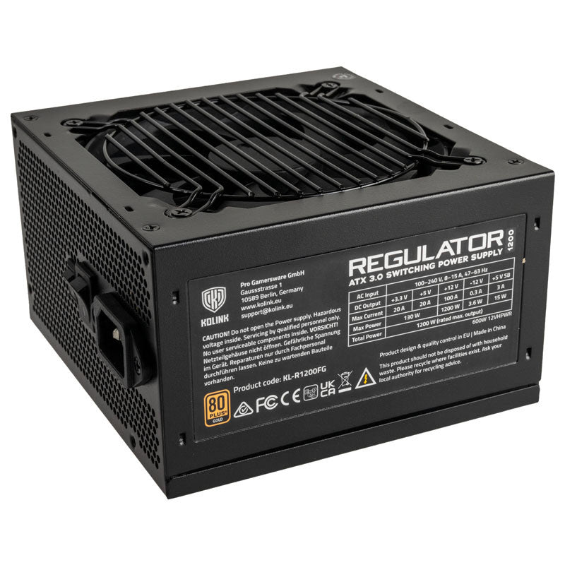 Kolink   Kl - R1200fg   Psu    Gen5    Gold   1200w    Atx            600w   12vhpwr