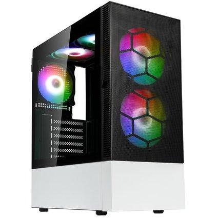 Kolink   Observatory   Mx   Mesh   Argb   Midi   Tower   Case   Black   White