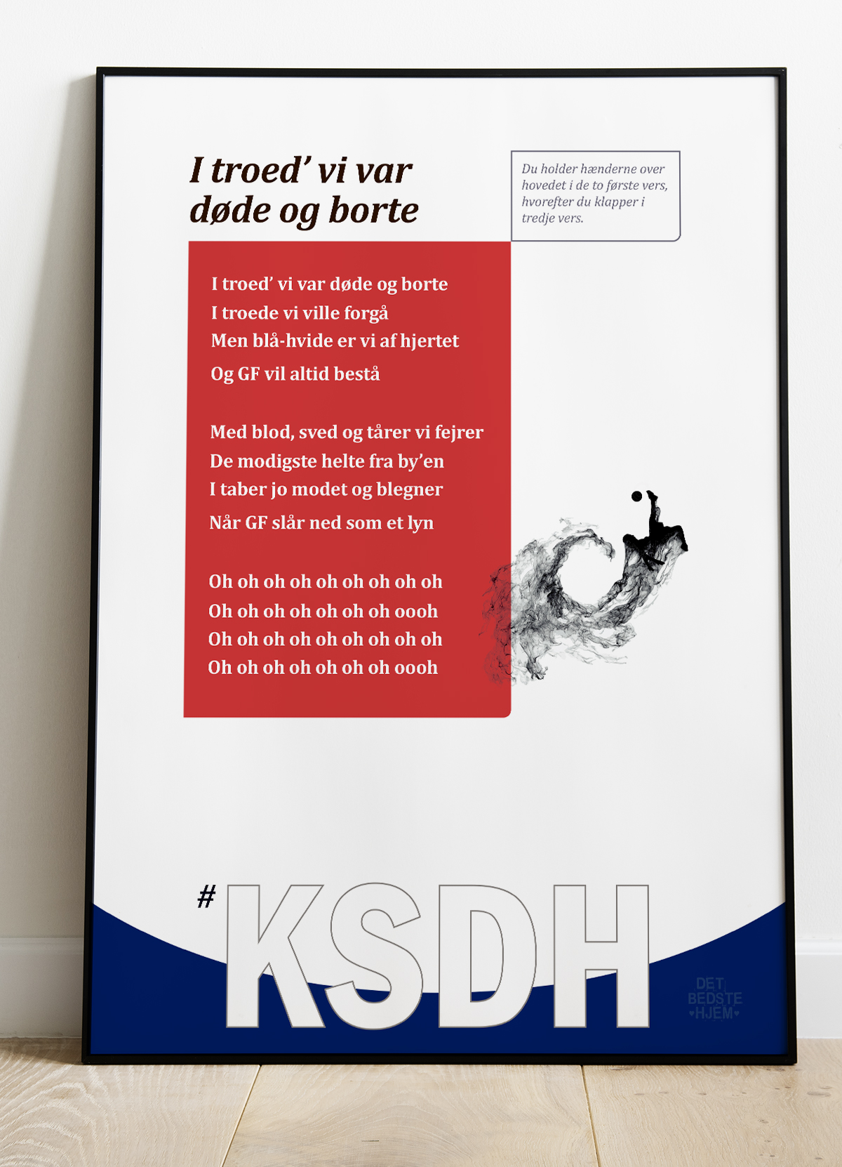 Kom   Så   De   Hviiie - Fansang - Plakat   I   Troed   Vi   Var   Døde   Og   Borte - Rød   21   X   29        A4    Kr    199  -