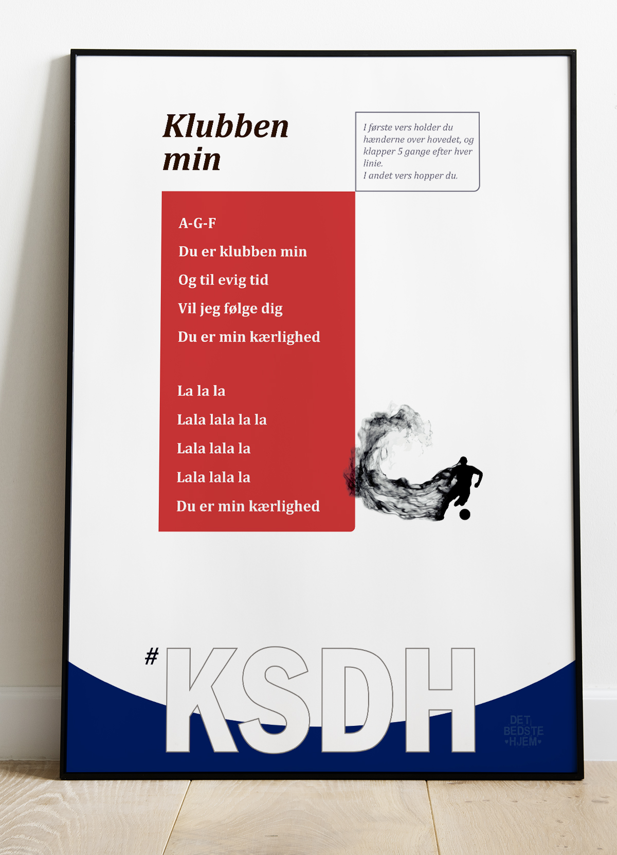 Kom   Så   De   Hviiie - Fansang - Plakat   Klubben   Min - Rød   21   X   29        A4    Kr    199  -