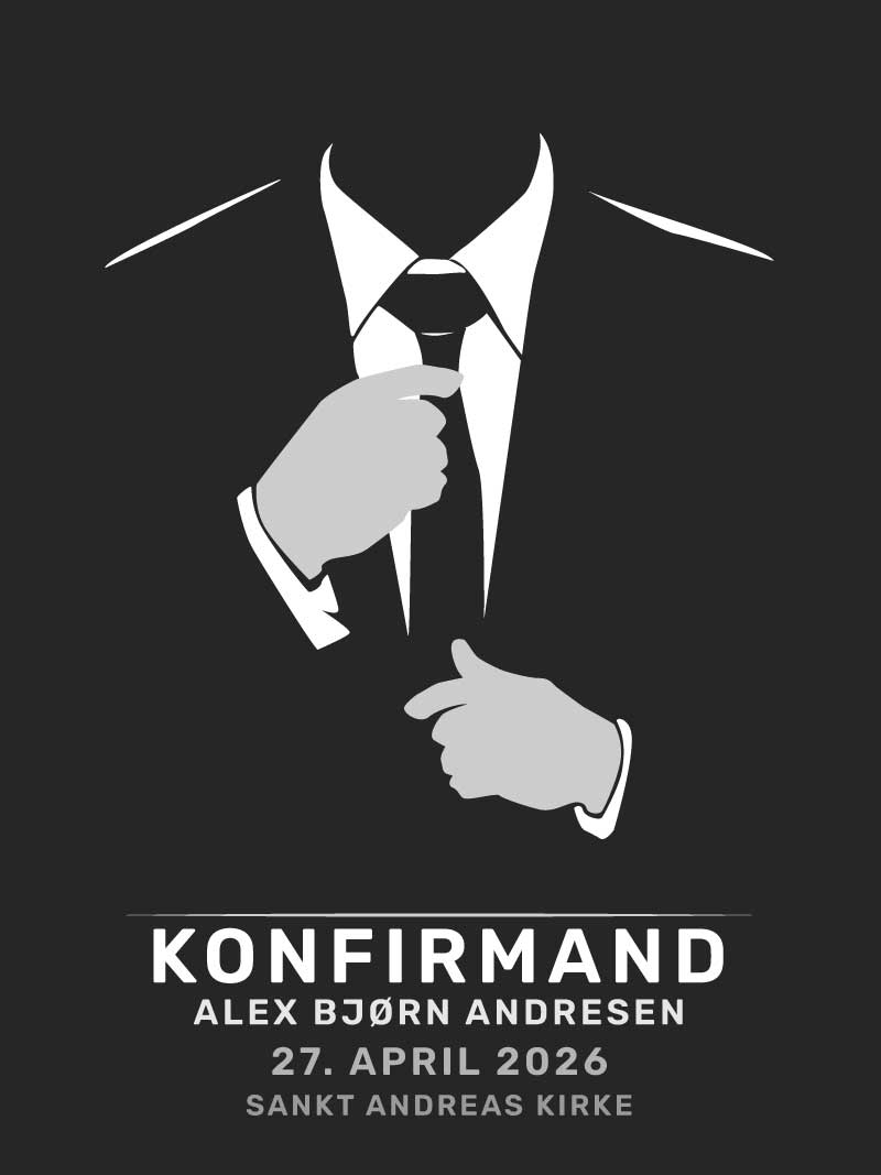 Konfirmand   Jakkesæt   Plakat   Dreng