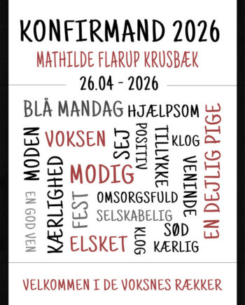 Konfirmand   Plakat     Pige