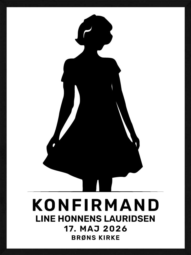 Konfirmand   Silhouette   Plakat   Pige