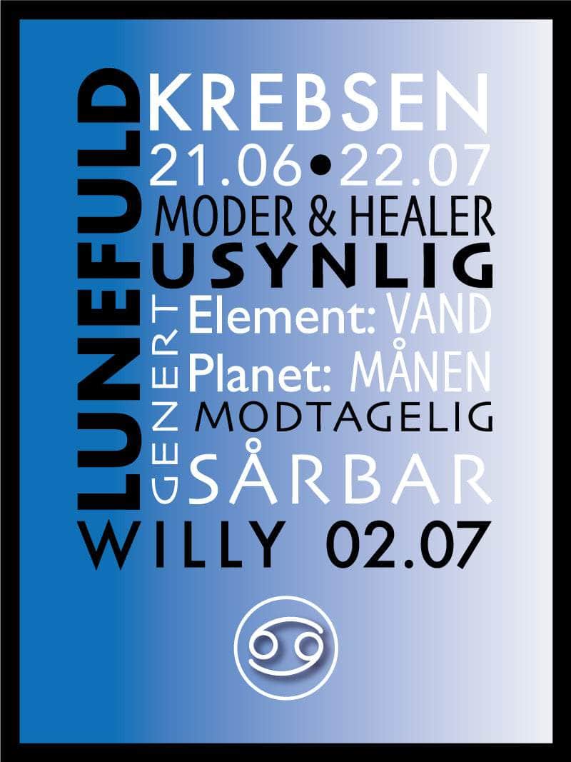 Krebsen   Stjernetegn   Med   Tekst   Plakat