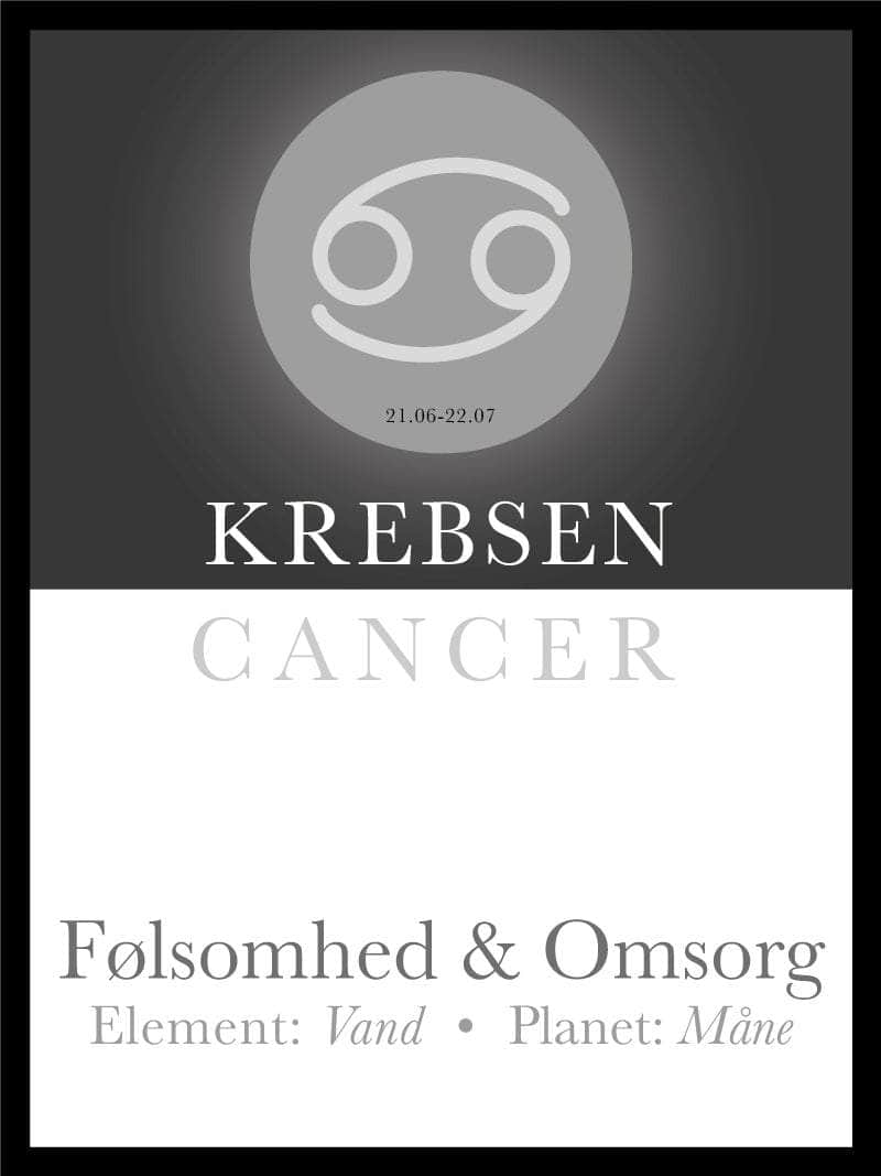 Krebsen   Stjernetegn   Tekst   Plakat