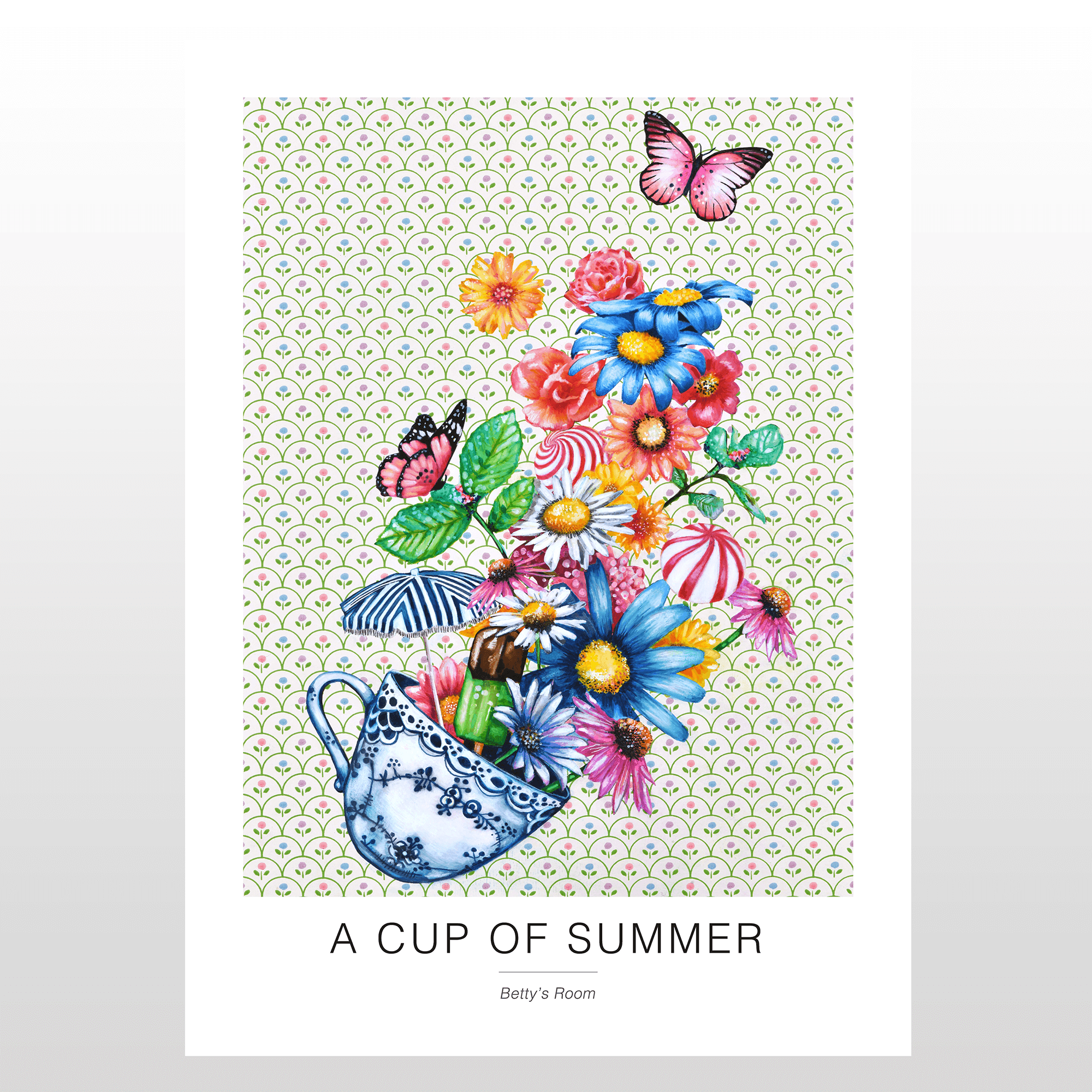 Kunstplakat     Quot   A   Cup   Of   Summer   Quot    50   X   70   Cm