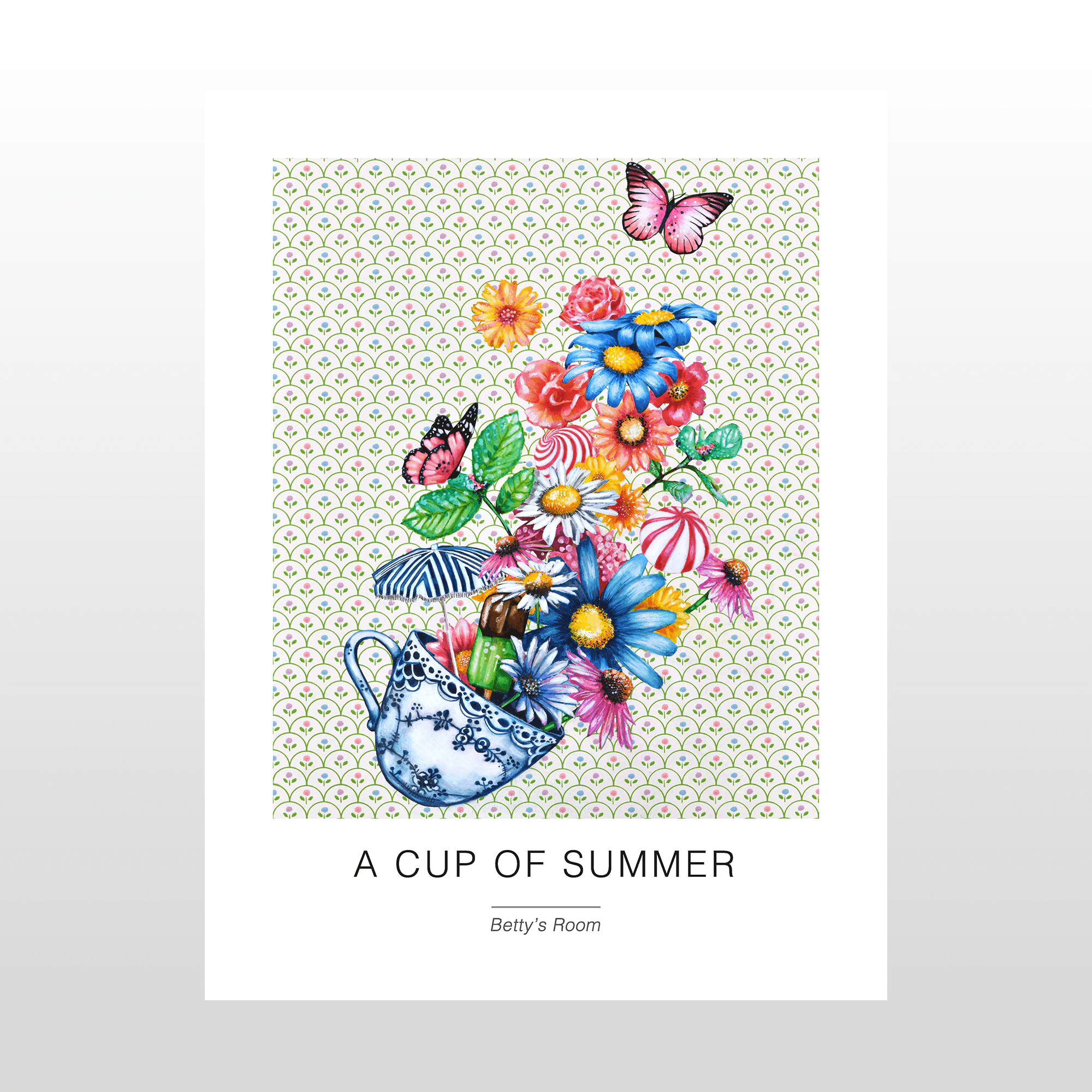 Kunstplakat     Quot   A   Cup   Of   Summer   Quot    30   X   40   Cm