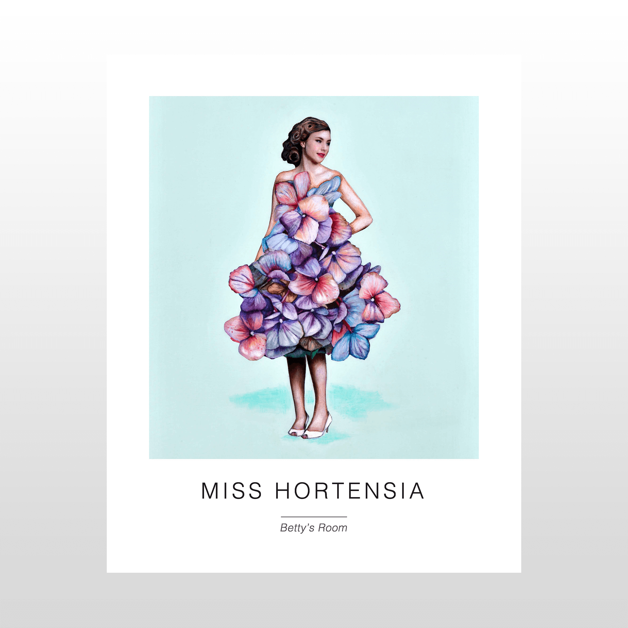 Kunstplakat     Quot   Miss   Hortensia   Quot    40   X   50   Cm