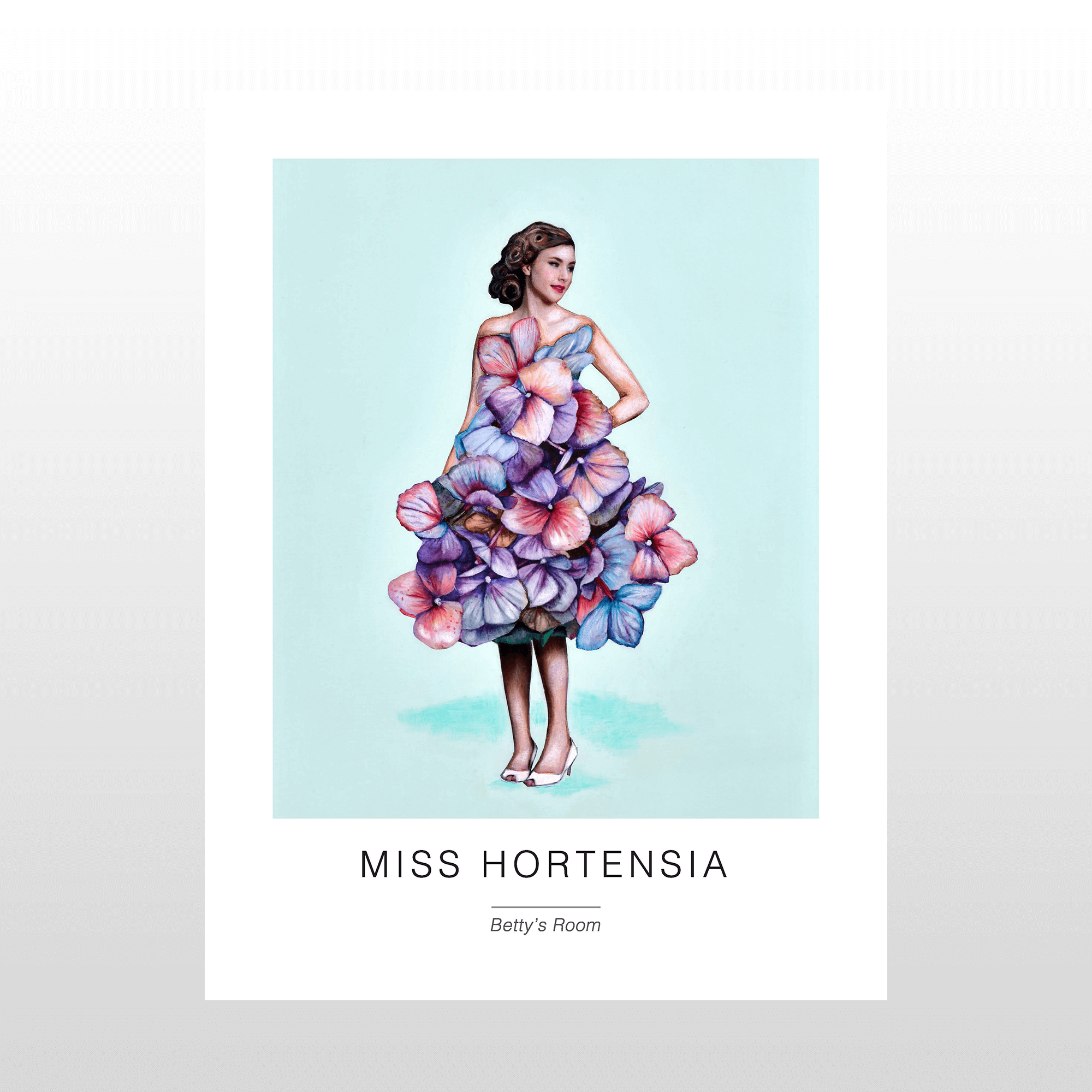 Kunstplakat     Quot   Miss   Hortensia   Quot    30   X   40   Cm