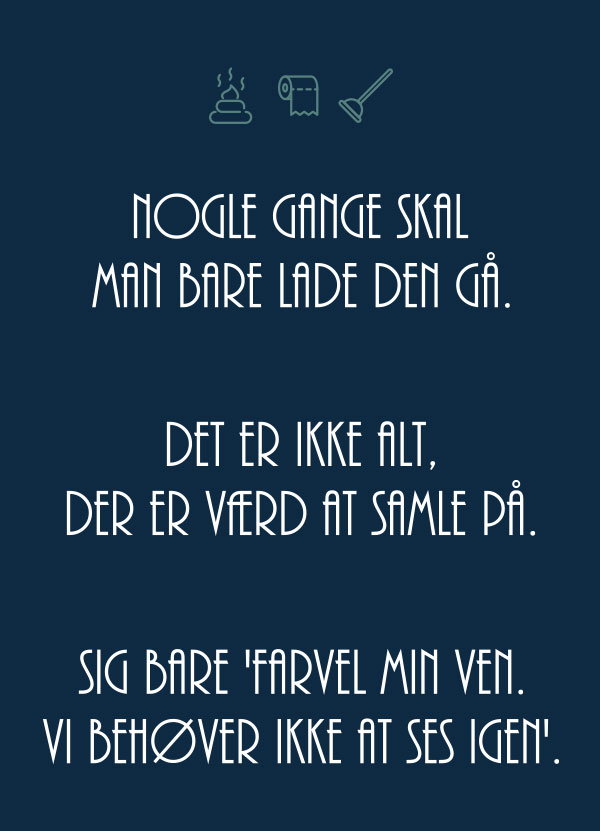 Lad Den Gå Toilet Plakat 21 X 29 A4 Kr 199 -