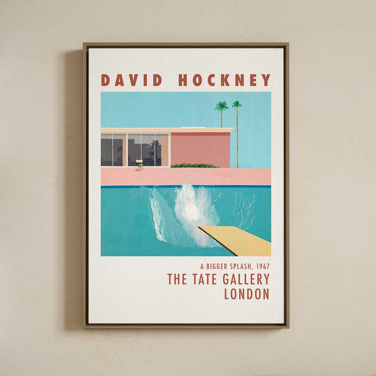 Lærredsprint   Med   Svæveramme    David   Hockney    A   Bigger   Splash