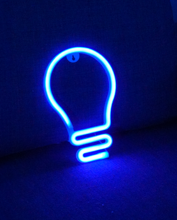 Lampe   Neon   Led   Lys   Blå