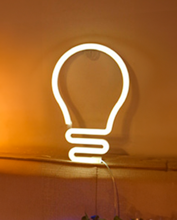 Lampe   Neon   Led   Lys   Hvid