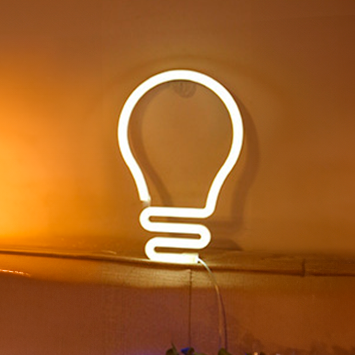 Lampe   Neon   Led   Lys   Hvid