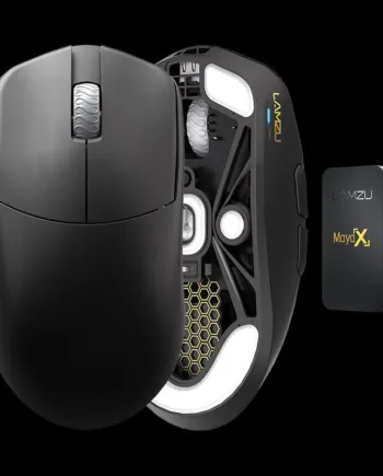 Lamzu   Maya   X   8k   Dongle    Omron   Optical   Charcoal   Black   Mus   Geekd   Dk