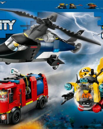 Lego   60462   City   Combination   Set   With   Helicopter    Fire   Truck   And   Submarine   Geekd   Dk