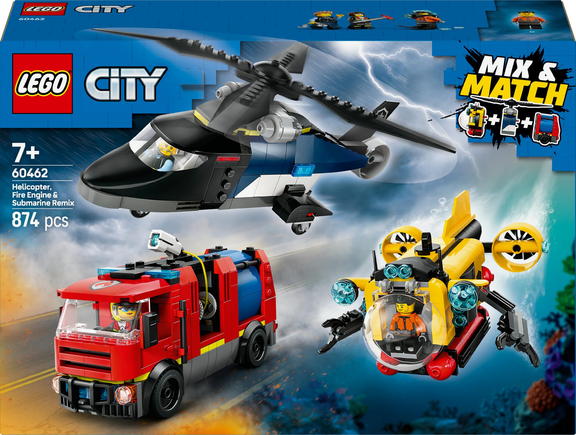 Lego 60462 City Combination Set With Helicopter Fire Truck And Submarine Geekd Dk