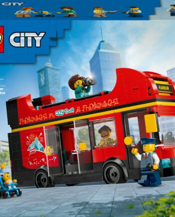 Lego   City   Red   Dobbeltdækker   Sightseeing   Bus    60407    Geekd   Dk