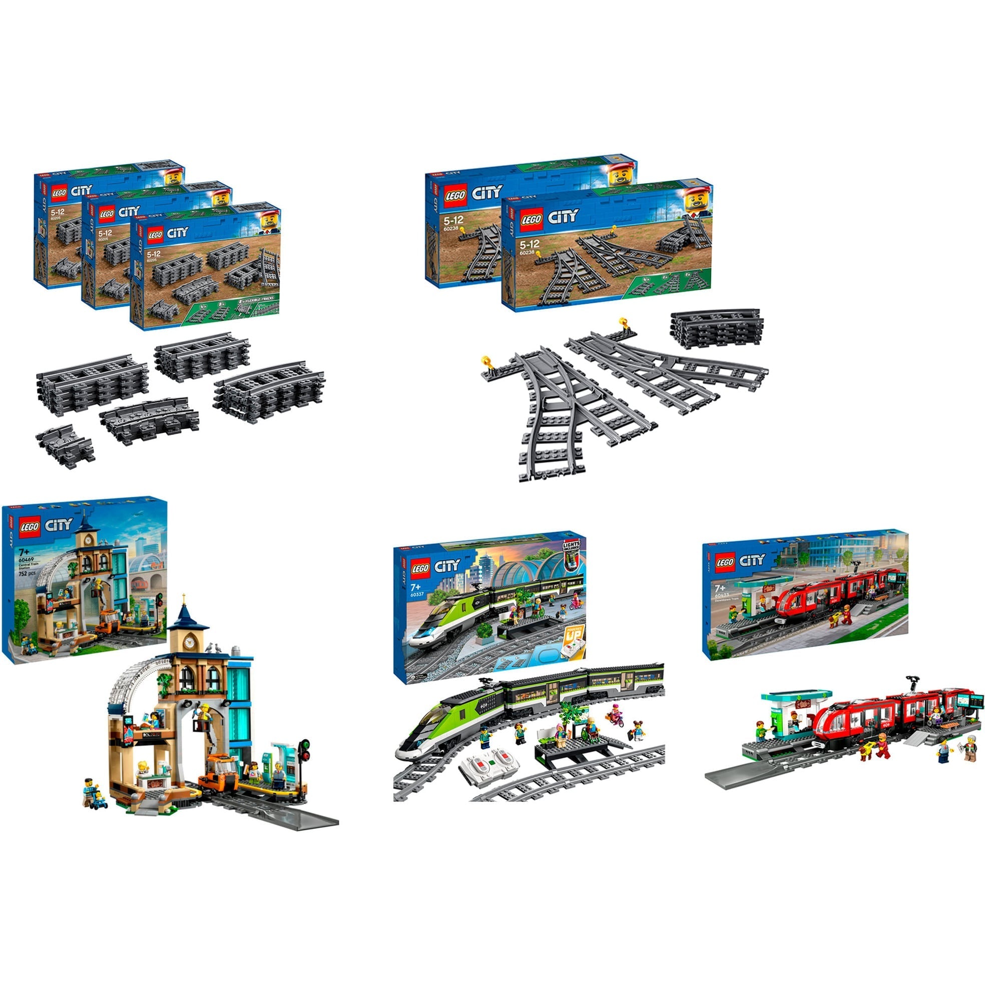 Legoâ    City   Togstation   Komplet   Sæt   Bundle   Geekd   Dk