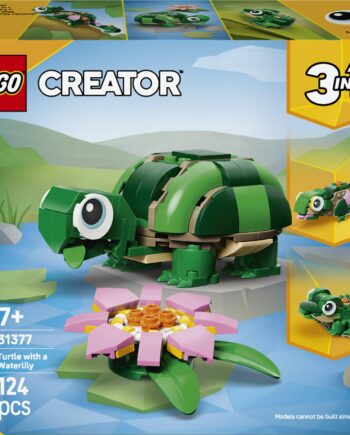 Lego   Creator     Skildpadde   Med   åkande   Blomst   Geekd   Dk