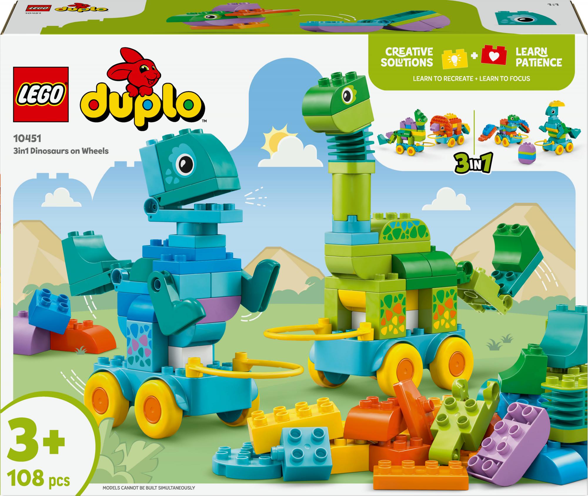 Lego   10451   Duplo   Town   Dinosaurs   On   Wheels     - In -     Set   Geekd   Dk