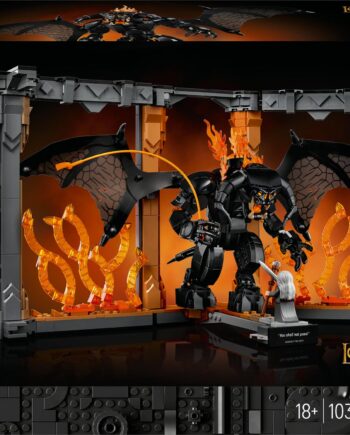 Lego   10367   Icons   The   Lord   Of   The   Rings :  Balrog   Bookend   Geekd   Dk