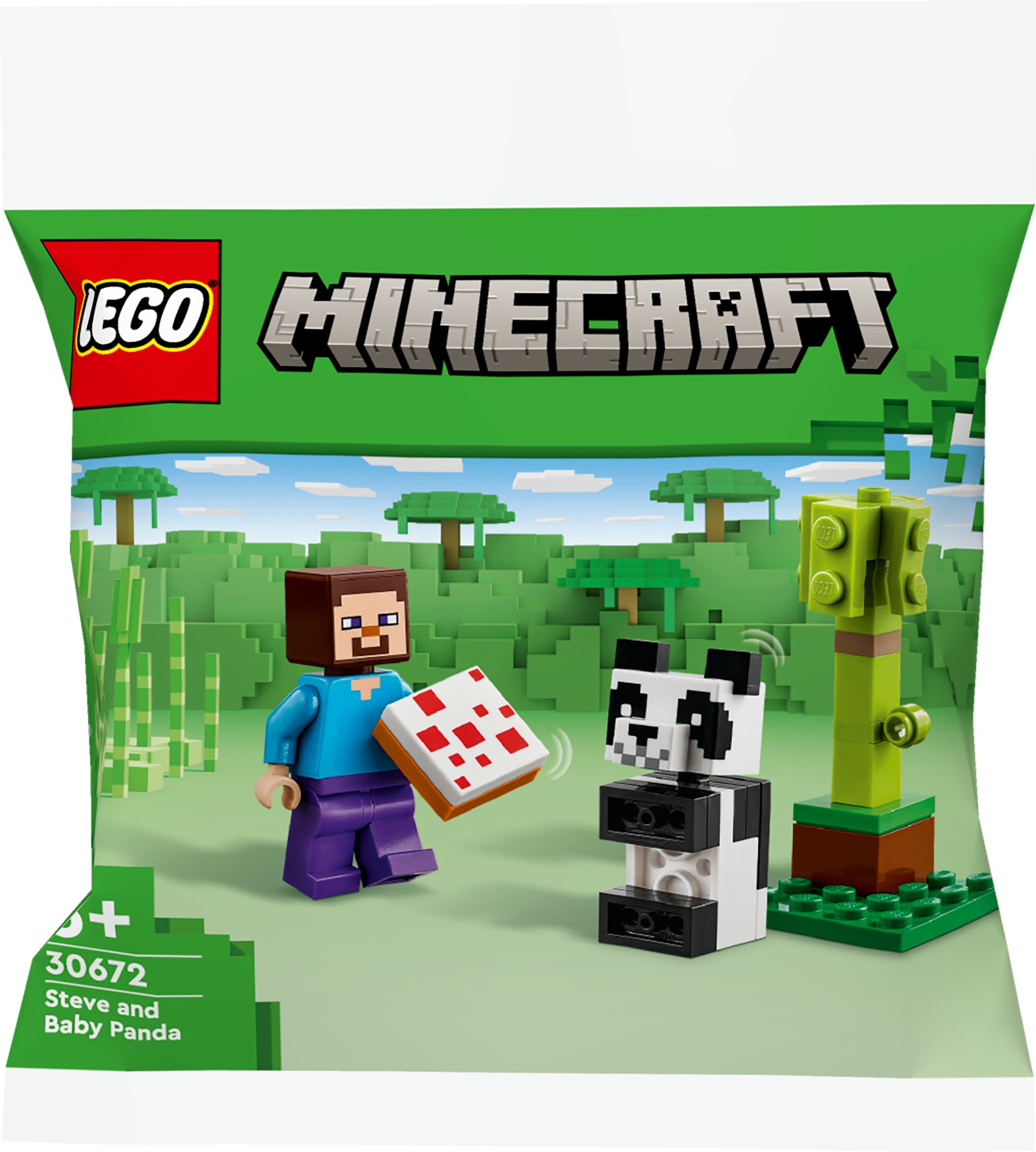 Lego   30672   Minecraft   Steve   Med   Baby   Panda