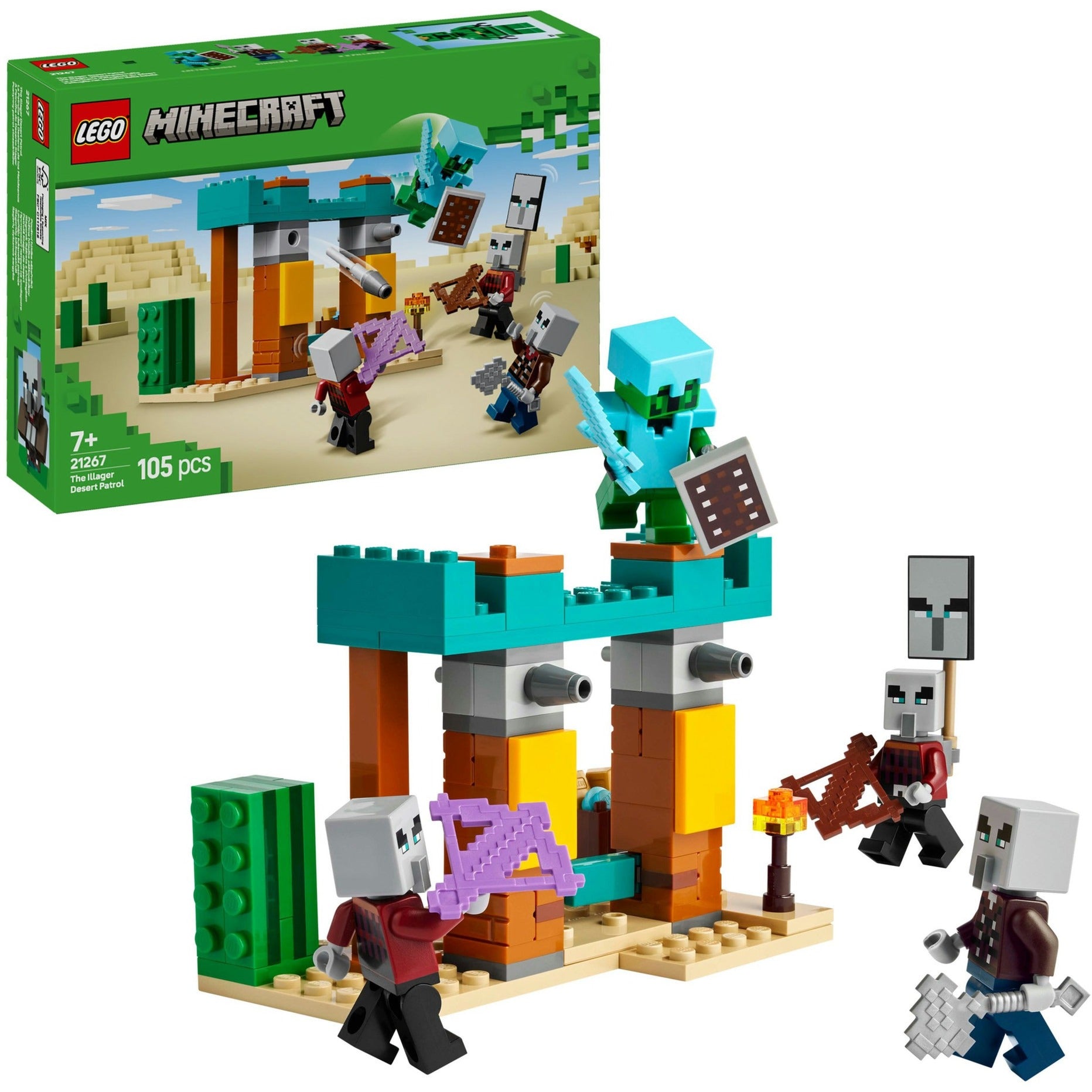 Lego   21267   Minecraft   The   Illager   Desert   Patrol