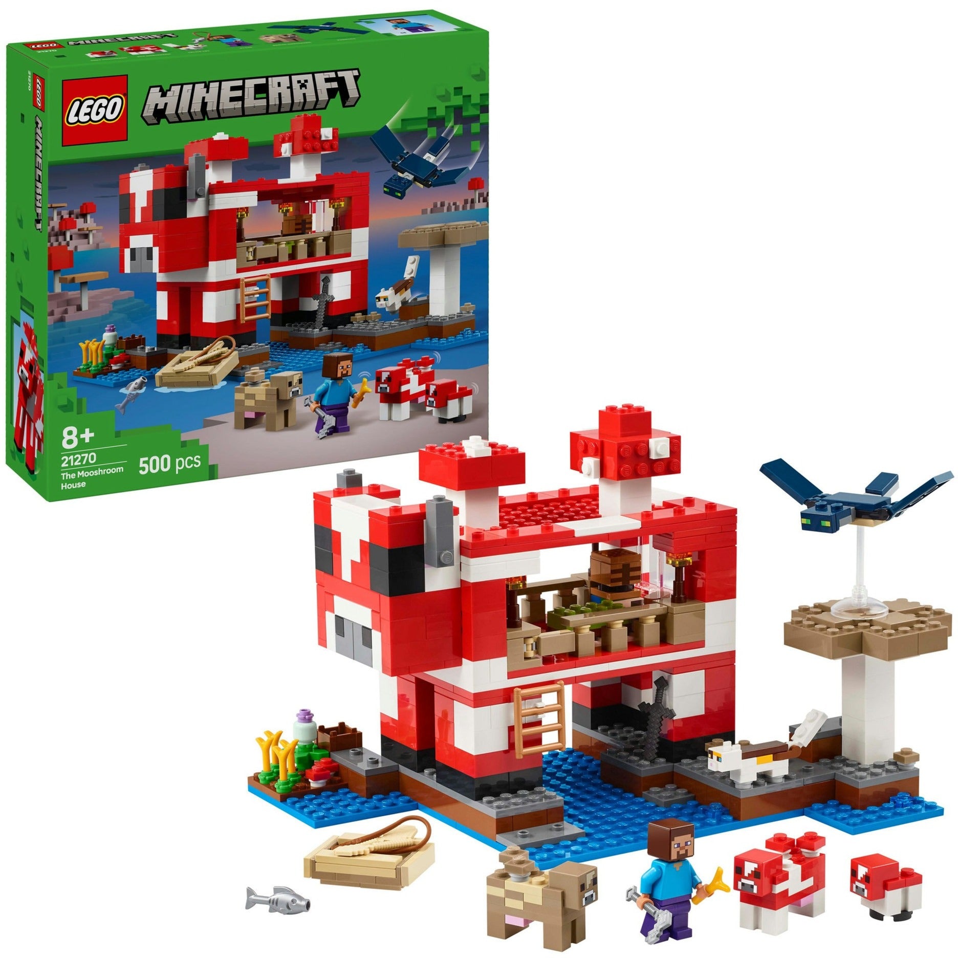 Lego   21270   Minecraft   The   Mushroom   Cow   House   Geekd   Dk