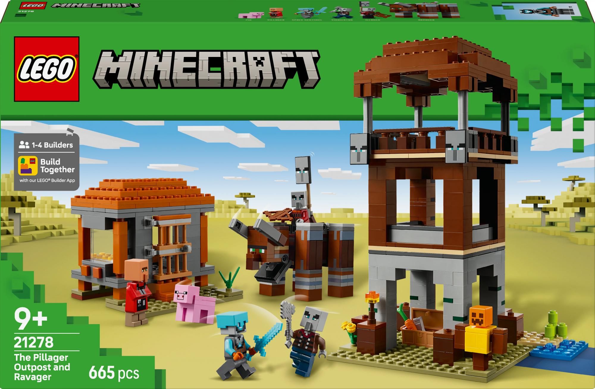 Lego   Minecraft   The   Pillager   Outpost   And   Ravager    21278