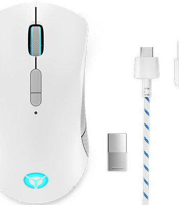 Lenovo   Legion   M600   Gaming   Mouse   Optisk   Trådløs   Kabling   Grå   Hvid   Mus   Geekd   Dk