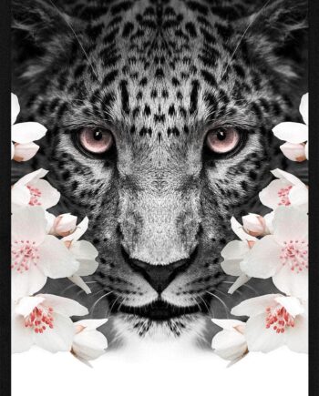 Leopard   Blomster Plakat