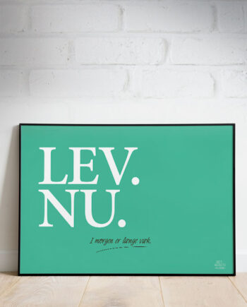 Lev   Nu - Plakat   Grøn    Vandret    29       X   21   Cm    A4    Kr    199  -