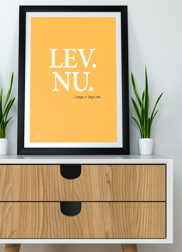 Lev Nu - Plakat Gul 21 X 29 A4 Kr 199 -