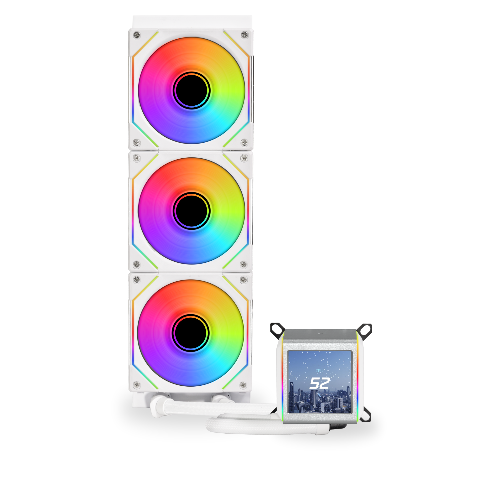 Lian   Li   Galahad   Ii   Lcd   Inf   360   Hvid   Vandkøler    360mm   Vandkøling   Geekd   Dk