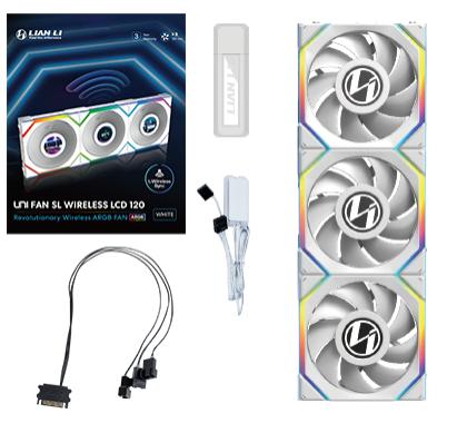 Lian   Li   Uni   Fan   Sl   Wireless   Lcd        Pak    Hvid   120mm