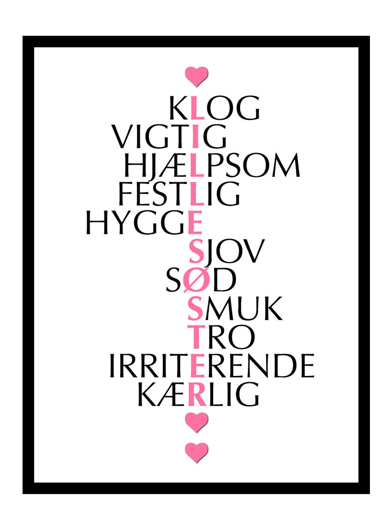 Lillesøster   Citat   Plakat
