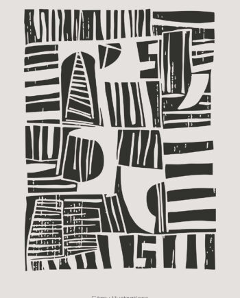 Lino   Cut   Black   Af   Få   Mu   Illustrations