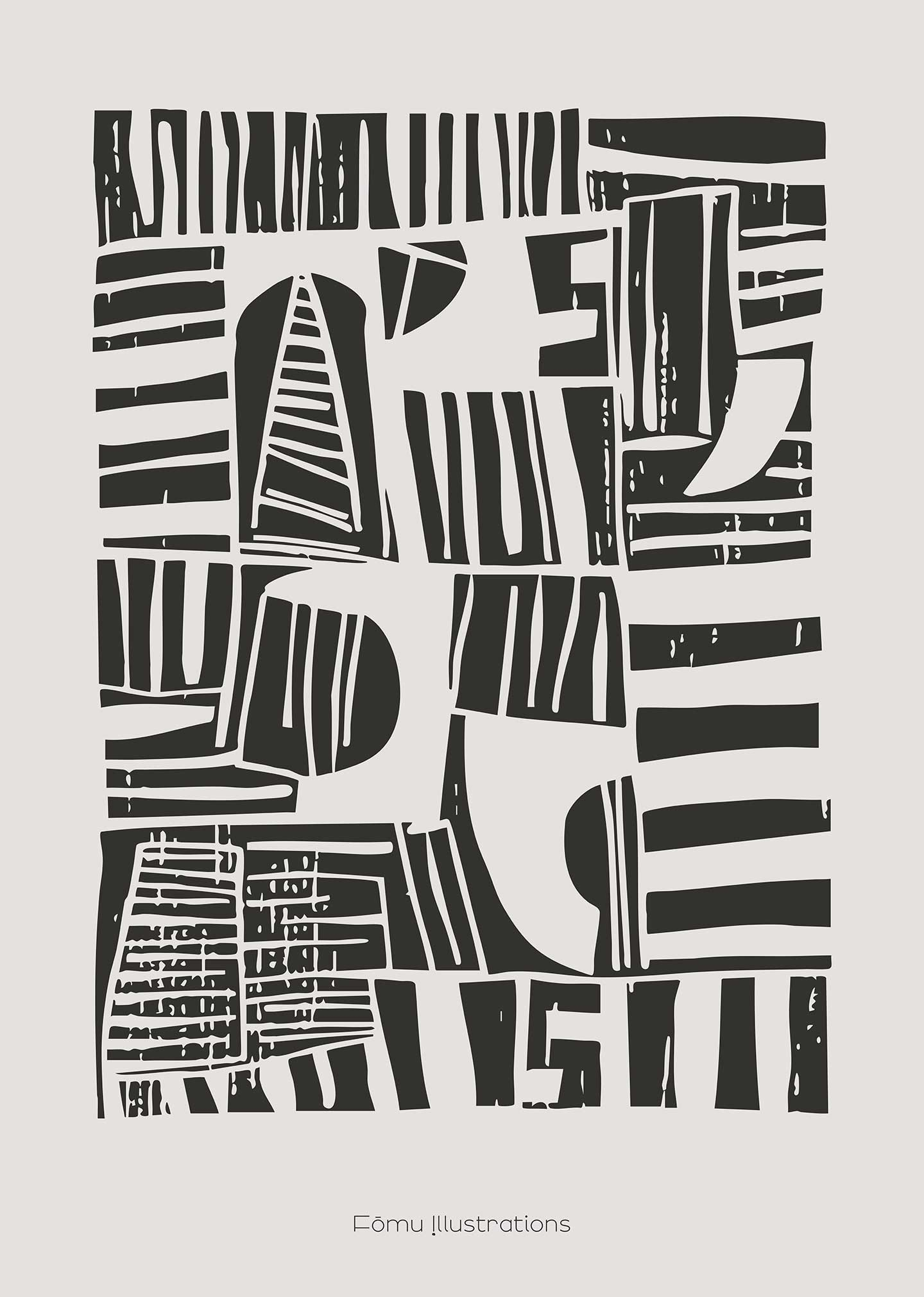 Lino   Cut   Black   Af   Få   Mu   Illustrations