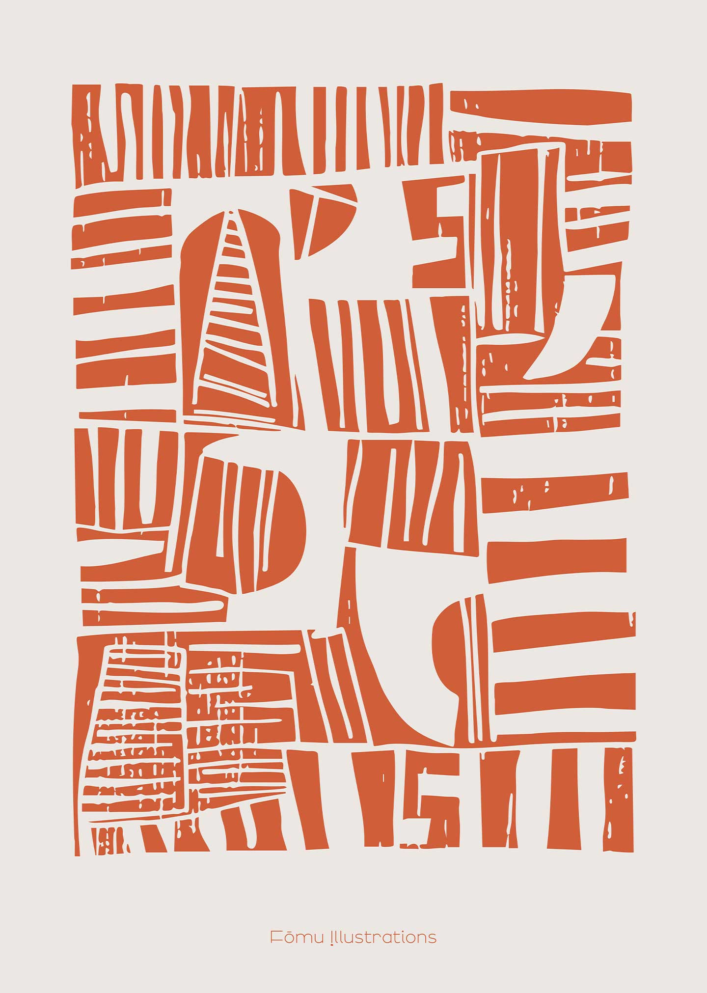 Lino   Cut   Russet   Af   Få   Mu   Illustrations
