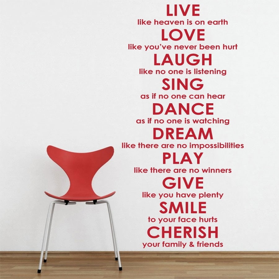 Live Like Heaven Wallsticker