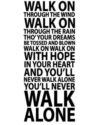 Liverpool   Wallsticker    You   Apos   Ll   Never   Walk   Alone    140x57cm