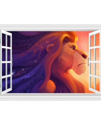 Løvernes   Konge   Wallsticker    Vindue   Med   Mufasa    60x90cm